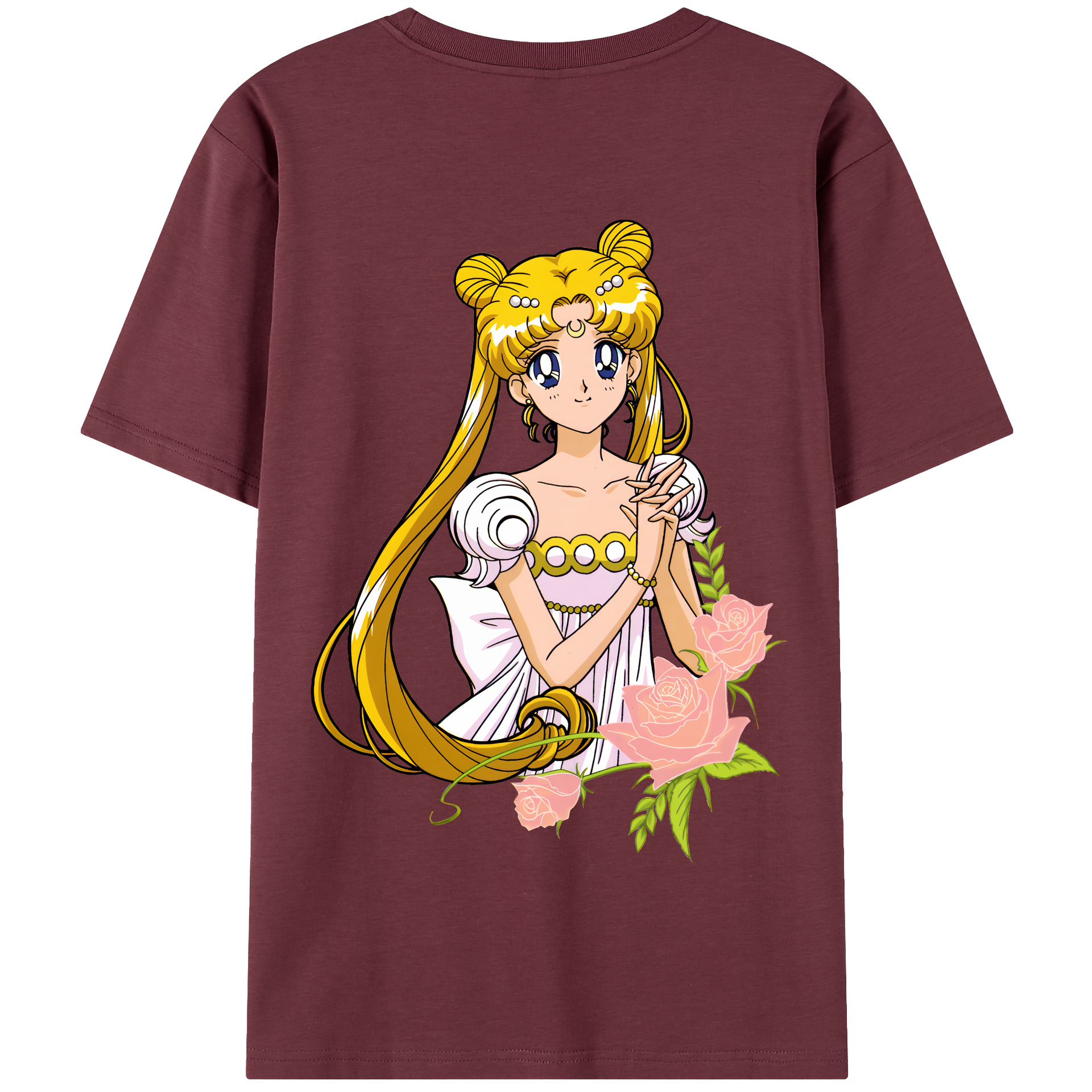 （画像用） 美少女戦士セーラームーン 愛野 美奈子 あいの みなこ Sailor Moon Aino Minako 綿100％半袖Tシャツ（背面プリント）